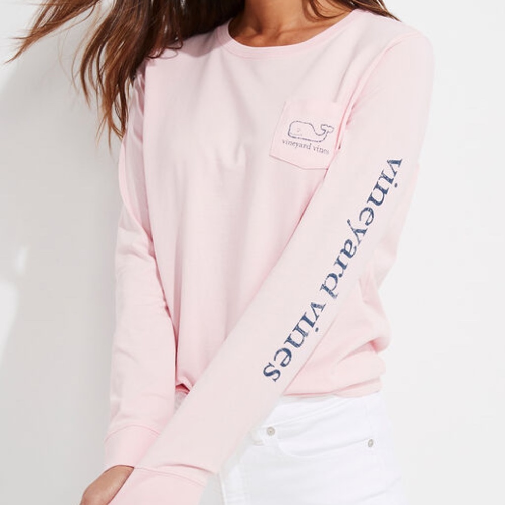 Vineyard Vines Pink Long Sleeve w/ Pockets